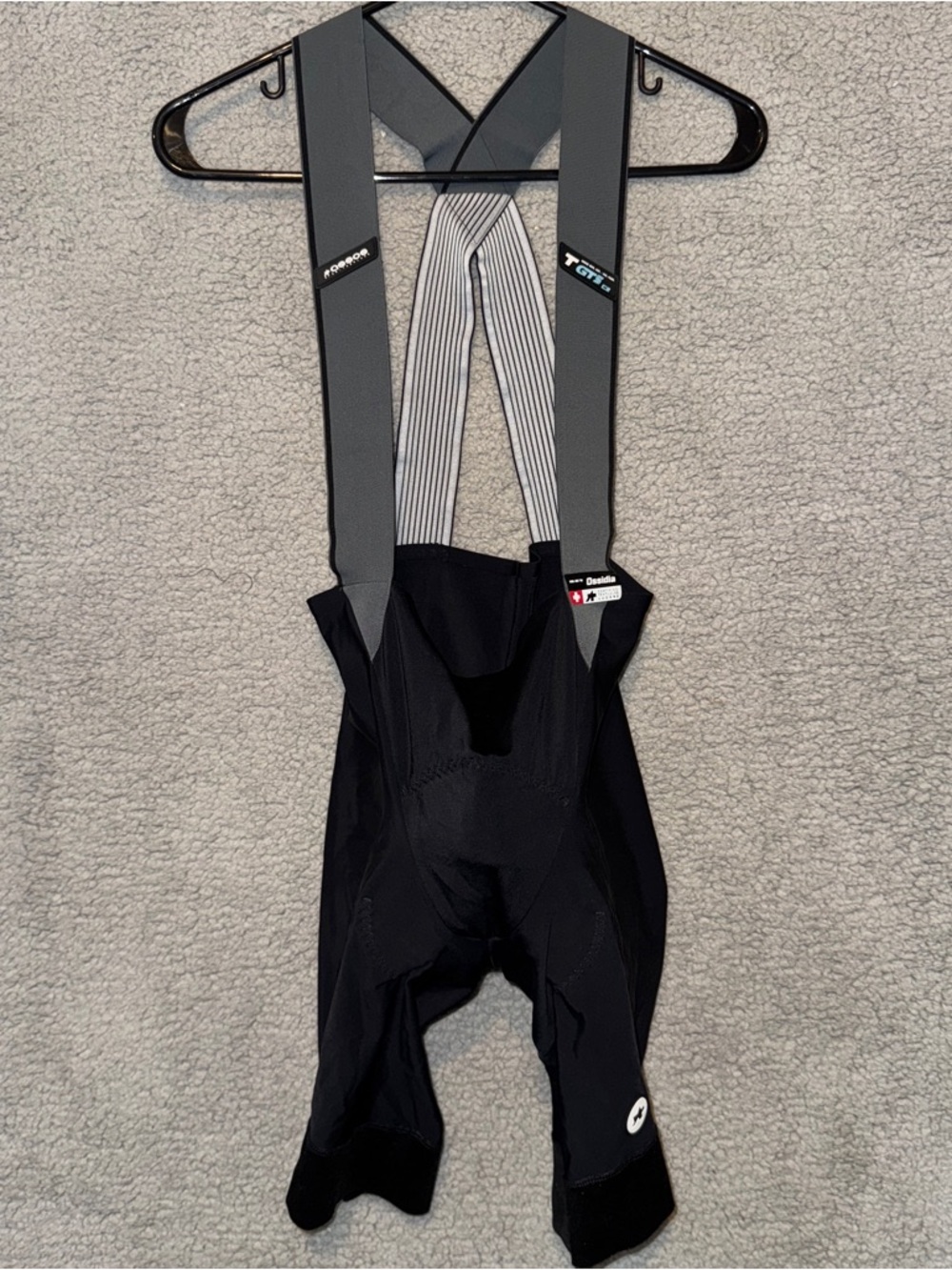 Assos Cycling Bib Shorts Ossidia GTS C2 Rare Black Mens Velo Size M Biker